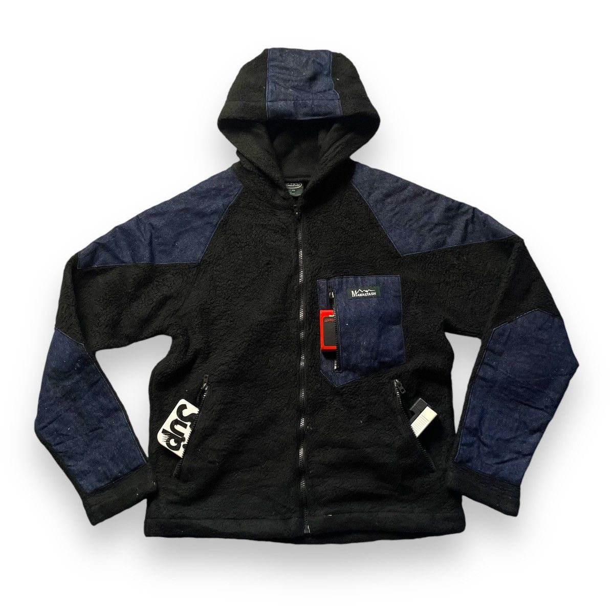 Manastash MANATASH FLEECE + DENIM TWO TONES HOODIE JACKET Size US M / EU 48-50 / 2 - 2 Thumbnail