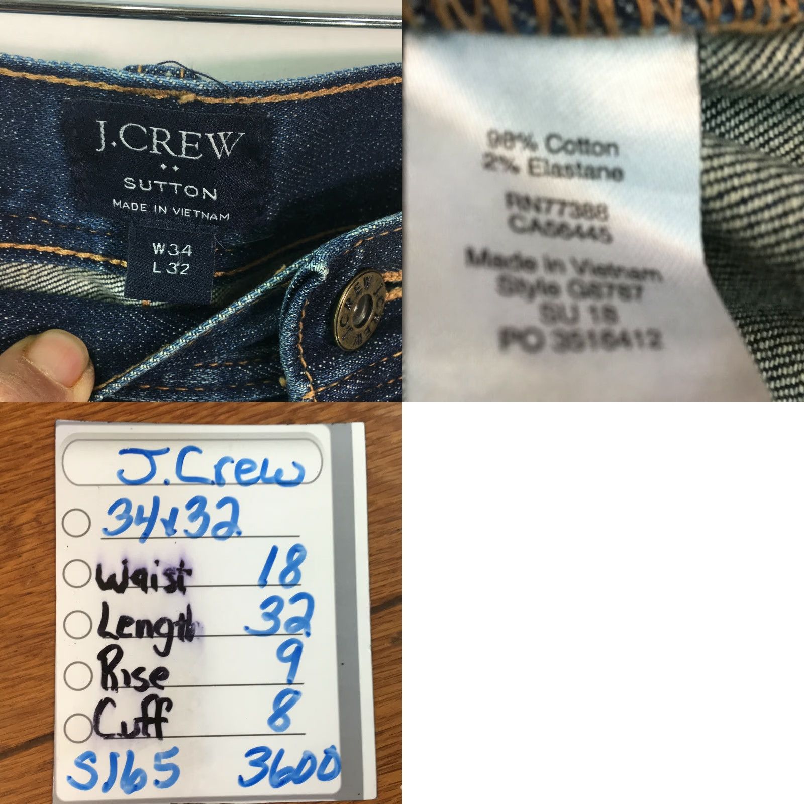 J.Crew J.Crew Jeans Mens Regular Flat Front Blue Denim Straight Size 34X32 Jeans Jeans Size US 36 / EU 52 - 8 Thumbnail