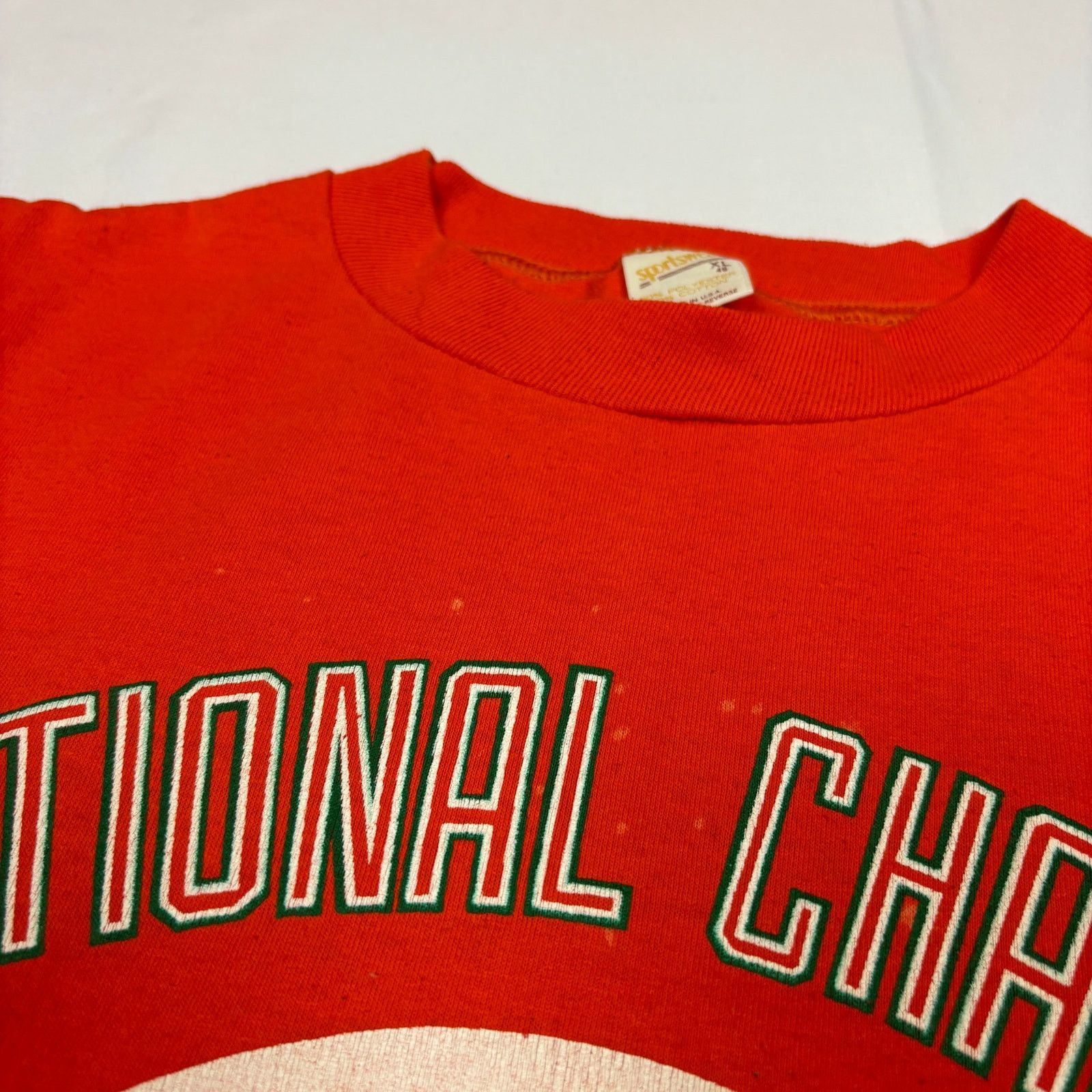 Vintage Vintage 80s University of Miami UM Hurricanes Tee Shirt XL Size US XL / EU 56 / 4 - 7 Thumbnail