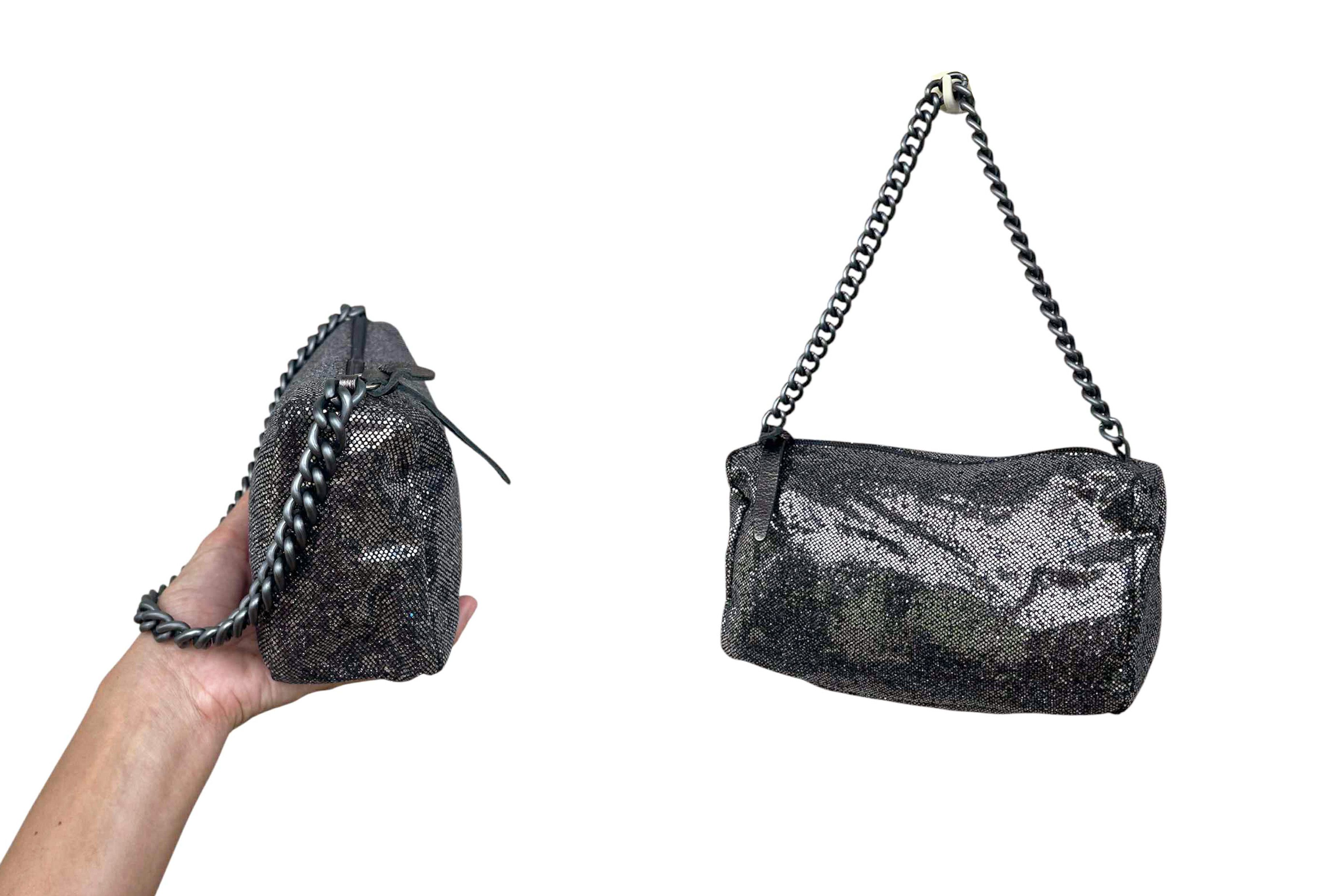 Vintage LOUISON PARIS Metallic Silver Glitter mini shoulder bag Size ONE SIZE - 5 Thumbnail