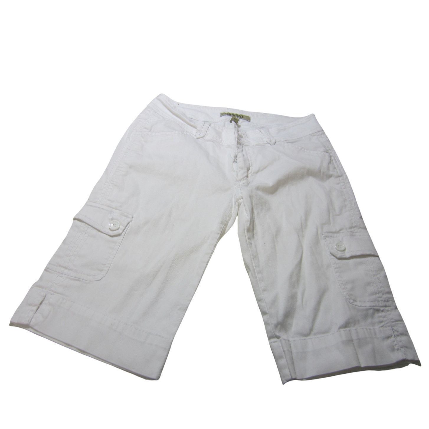 Other Y2K White Cargo Capri Shorts Clash Size 5 Women’s Stretch Size 23" - 2 Thumbnail