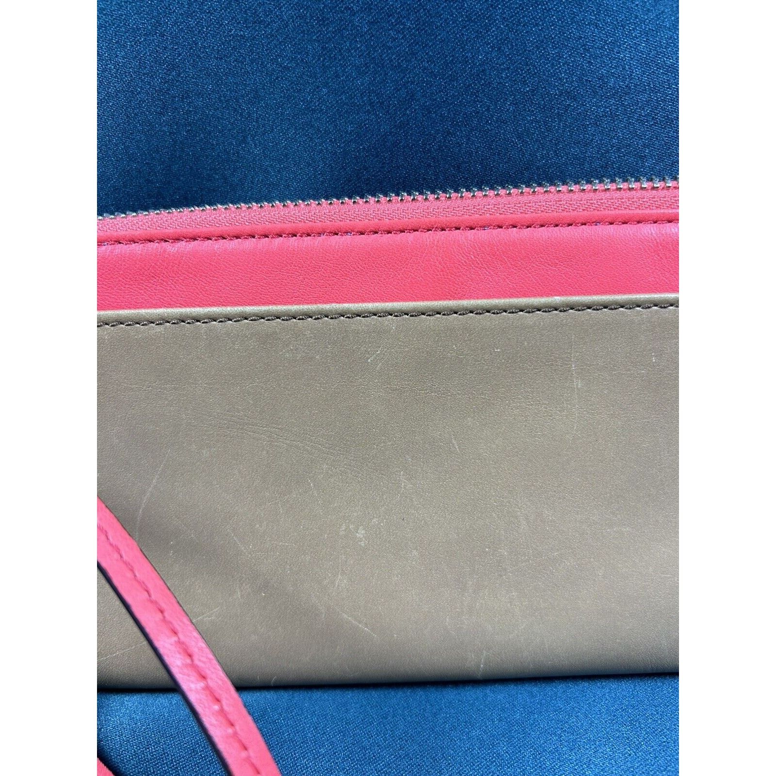 Coach Coach Womens Leather Colorblock Zip Closure Wristlet Brown Size ONE SIZE - 7 Thumbnail