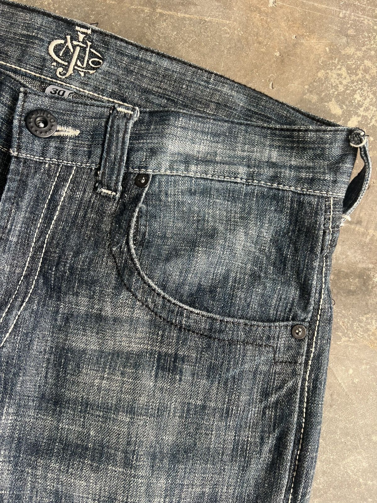 JNCO Vintage Y2K JNCO Cross Dark Wash Jeans Straight Denim Size US 32 / EU 48 - 7 Thumbnail