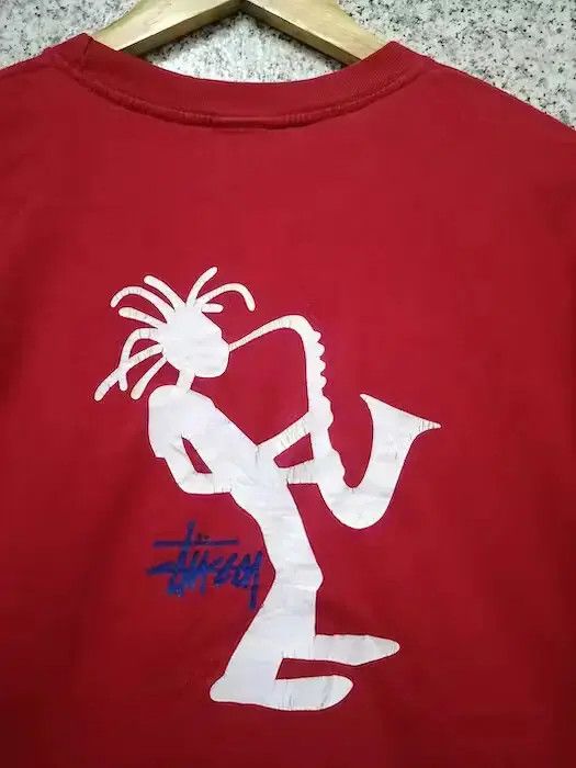 Stussy Stussy Distressed Saxophone Tee Big Logo Size US M / EU 48-50 / 2 - 4 Thumbnail