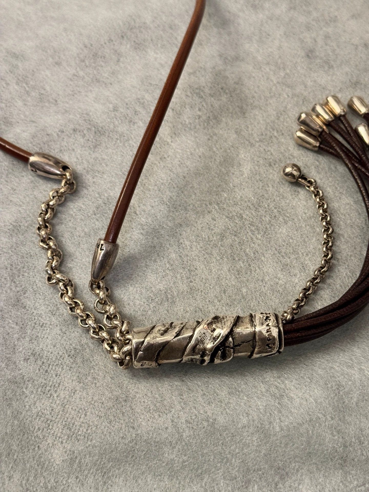 Vintage Spain Vintage Leather Cord Tassel Pendant Watch Chain Size ONE SIZE - 5 Thumbnail