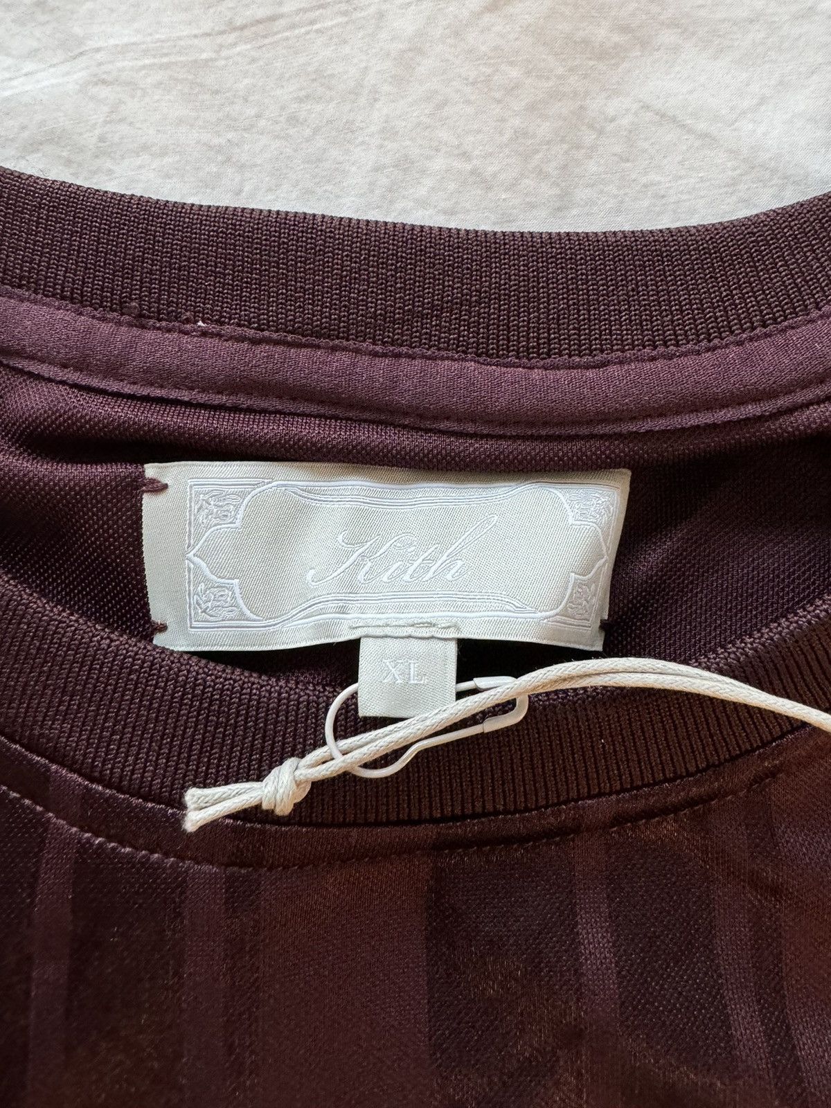 Kith Kith Pinstripe Tricot Panelled LS Tee Magma (Size XL) Size US XL / EU 56 / 4 - 11 Thumbnail