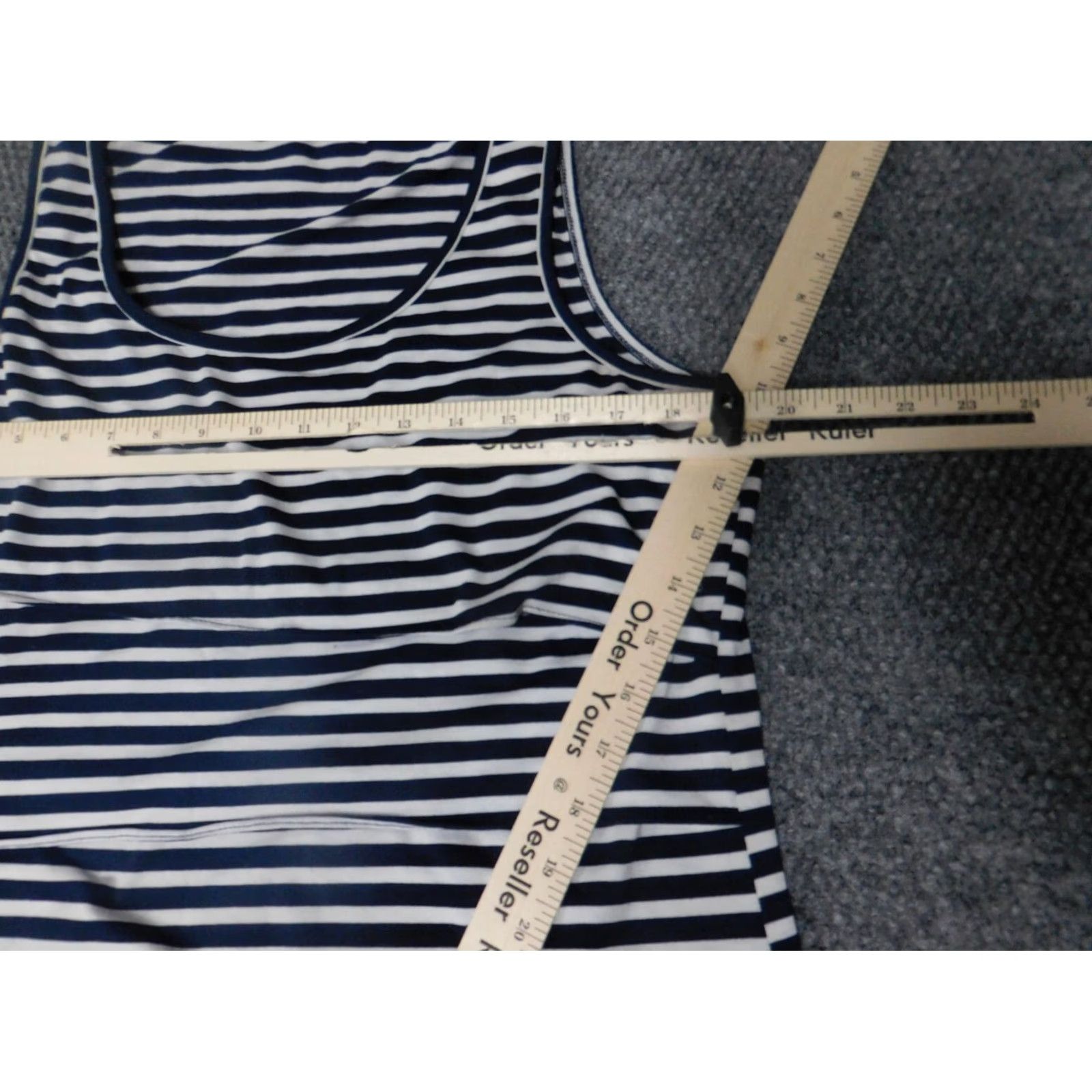 Vintage The Limited Blouse Sleeveless Women L Blue Striped Pullover Casual Shirt Regular Size L Size L / US 10 / IT 46 - 6 Thumbnail