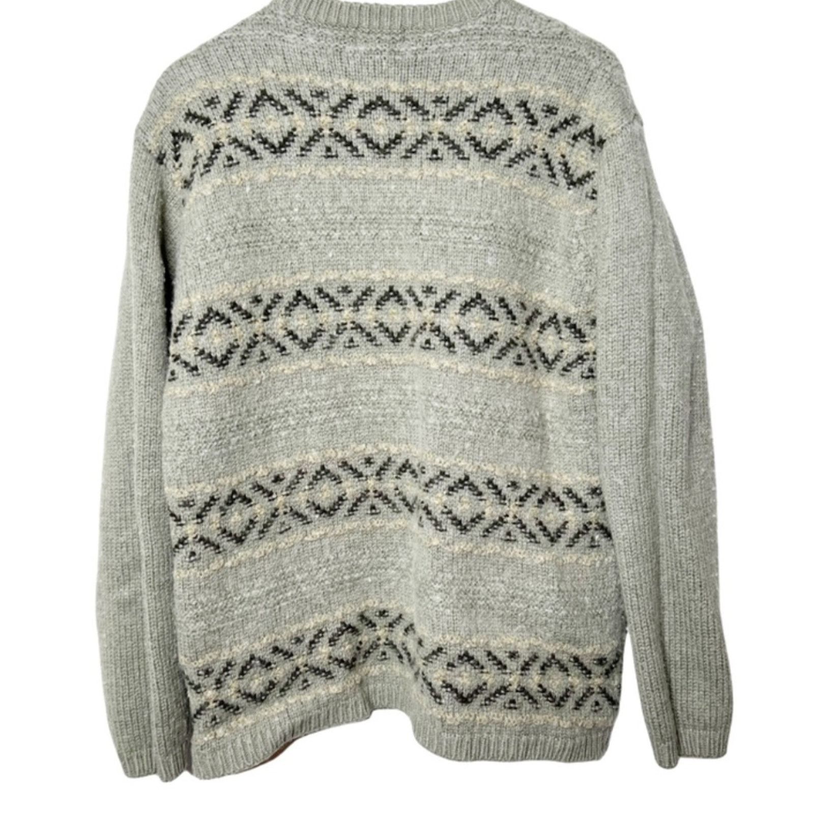 Liz Claiborne Liz Claiborne Vintage Wool Blend Aztec Knit Sweater Size XL / US 12-14 / IT 48-50 - 10 Thumbnail