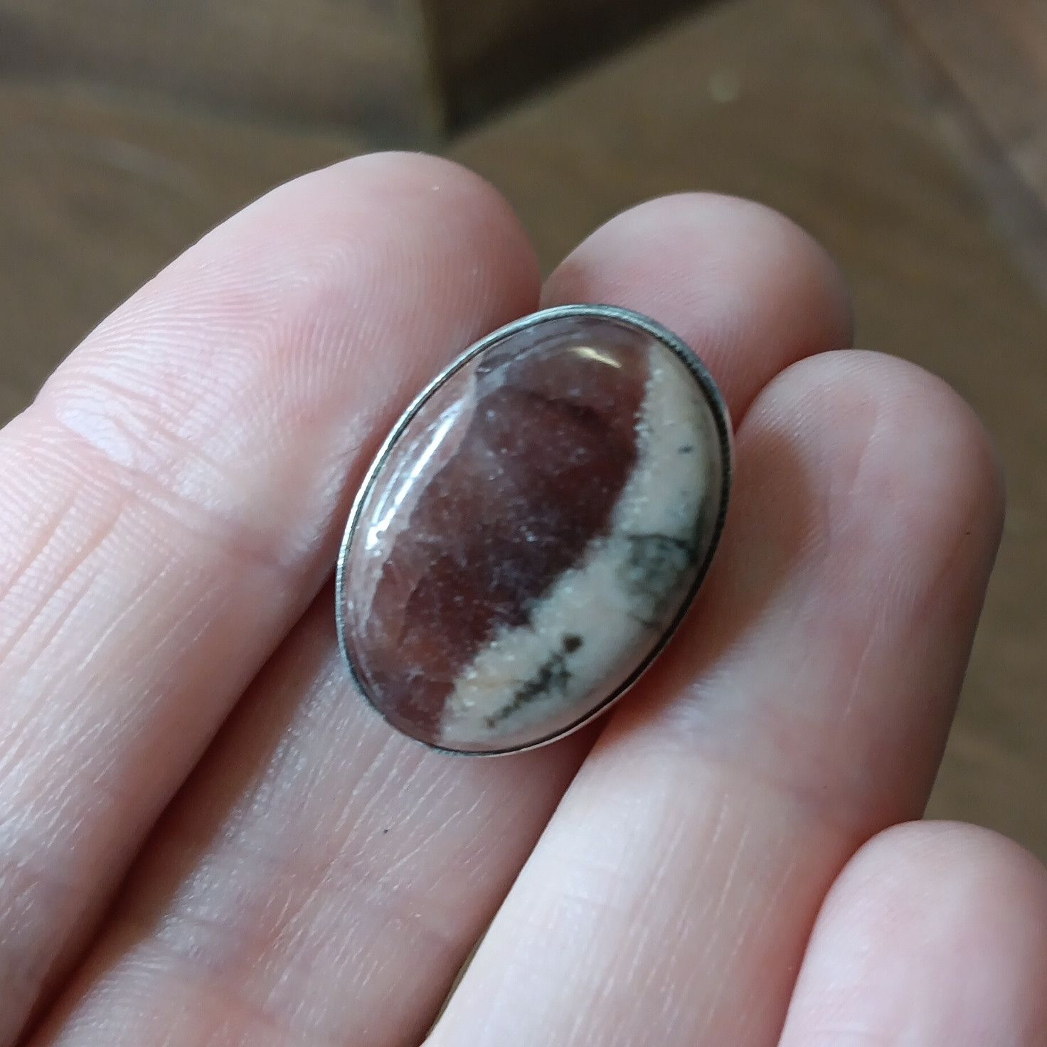Other Rhodochrosite gemstone ring, sz 5.5 Size ONE SIZE - 5 Thumbnail