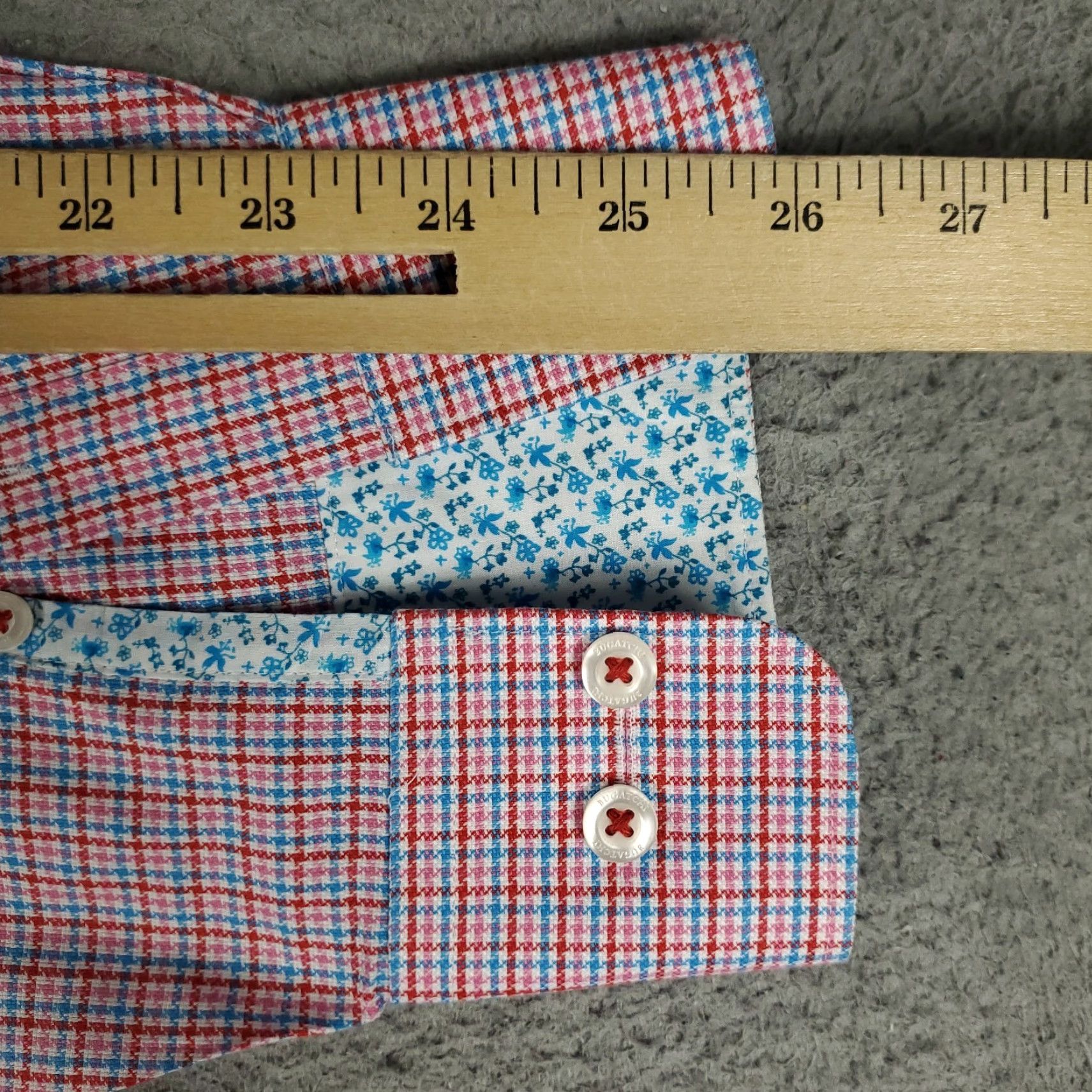 BUGATCHI Bugatchi Uomo Shirt Men M Red Plaid Classic Fit Button Up Long Sleeve Button-Up Casual Business Formal Workwear Mens Size US M / EU 48-50 / 2 - 6 Thumbnail