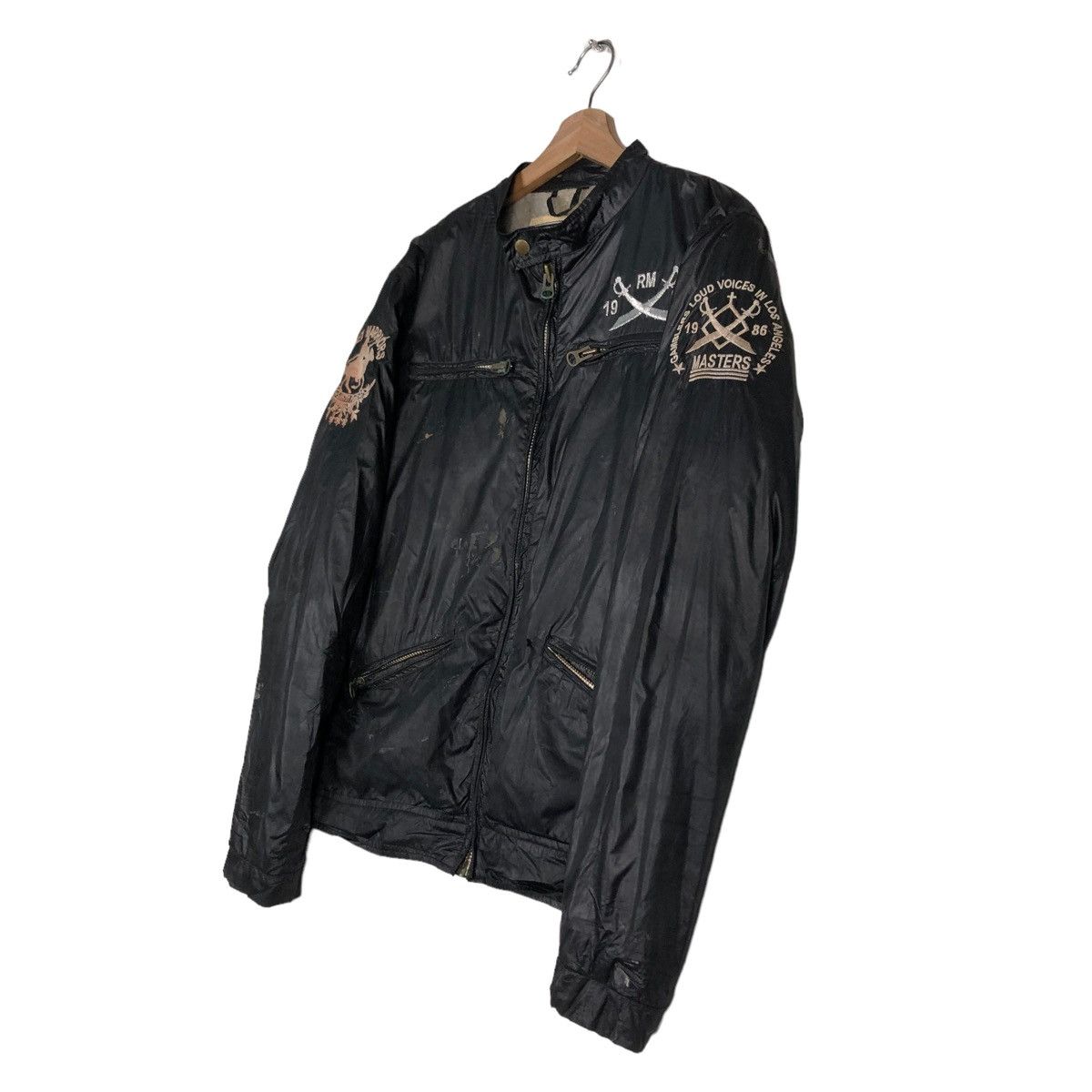 Japanese Brand VINTAGE BIKER JACKET PUNK DESIGN PARACHUTE REALMASTER STEEL Size US M / EU 48-50 / 2 - 2 Thumbnail
