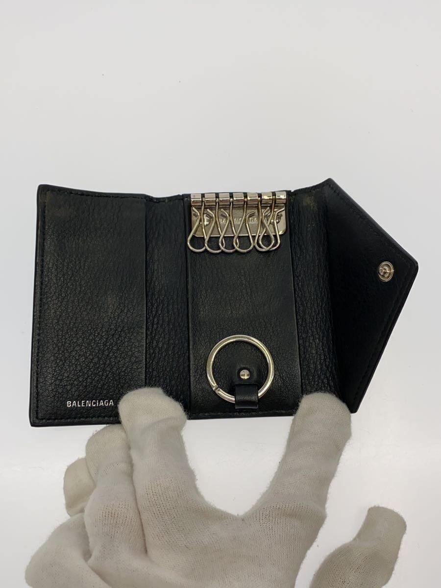 Balenciaga Balenciaga Leather Key Case Black Size ONE SIZE - 4 Thumbnail