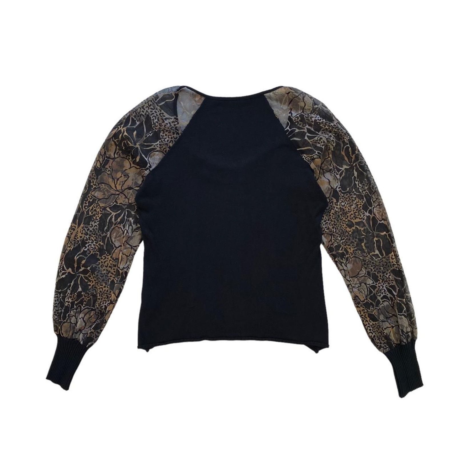 Designer × Other Evalinka Floral Animal Print Mesh Sweater Top UK Size 10/12 Size M / US 6-8 / IT 42-44 - 3 Thumbnail