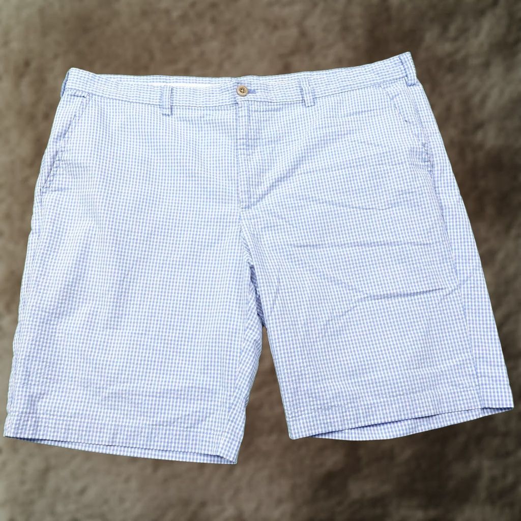 Izod IZOD Golf Shorts Mens 42 Blue Check Chino Cotton Polyester Pockets 10 Inseam Regular Front Flat Lightweight Easy Care Summer Mens Size US 42 / EU 58 - 1 Thumbnail
