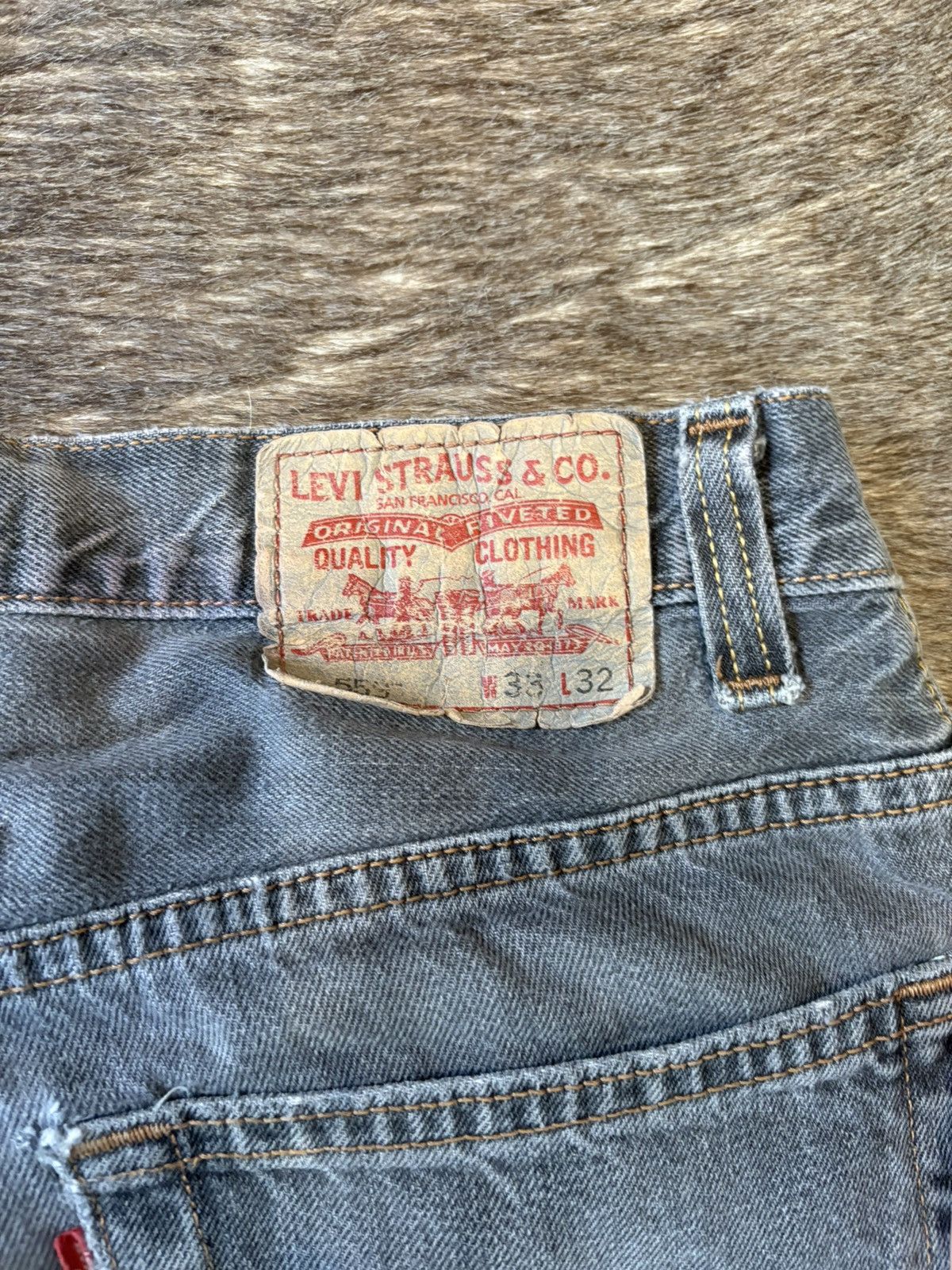 Levi's grey wash 559 relaxed straight fit levis 33x32 Size US 33 - 4 Thumbnail