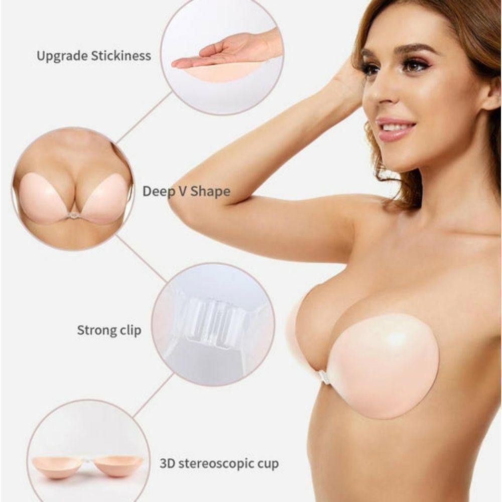 Designer CT1171a NWT-Naidor Silicone Strapless Adhesive Bra Color Size ONE SIZE - 2 Thumbnail