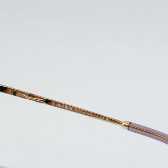 Miu Miu Miu Miu MU52YS 5AK06S Sunglasses Gold Oval Frame Size ONE SIZE - 8 Thumbnail