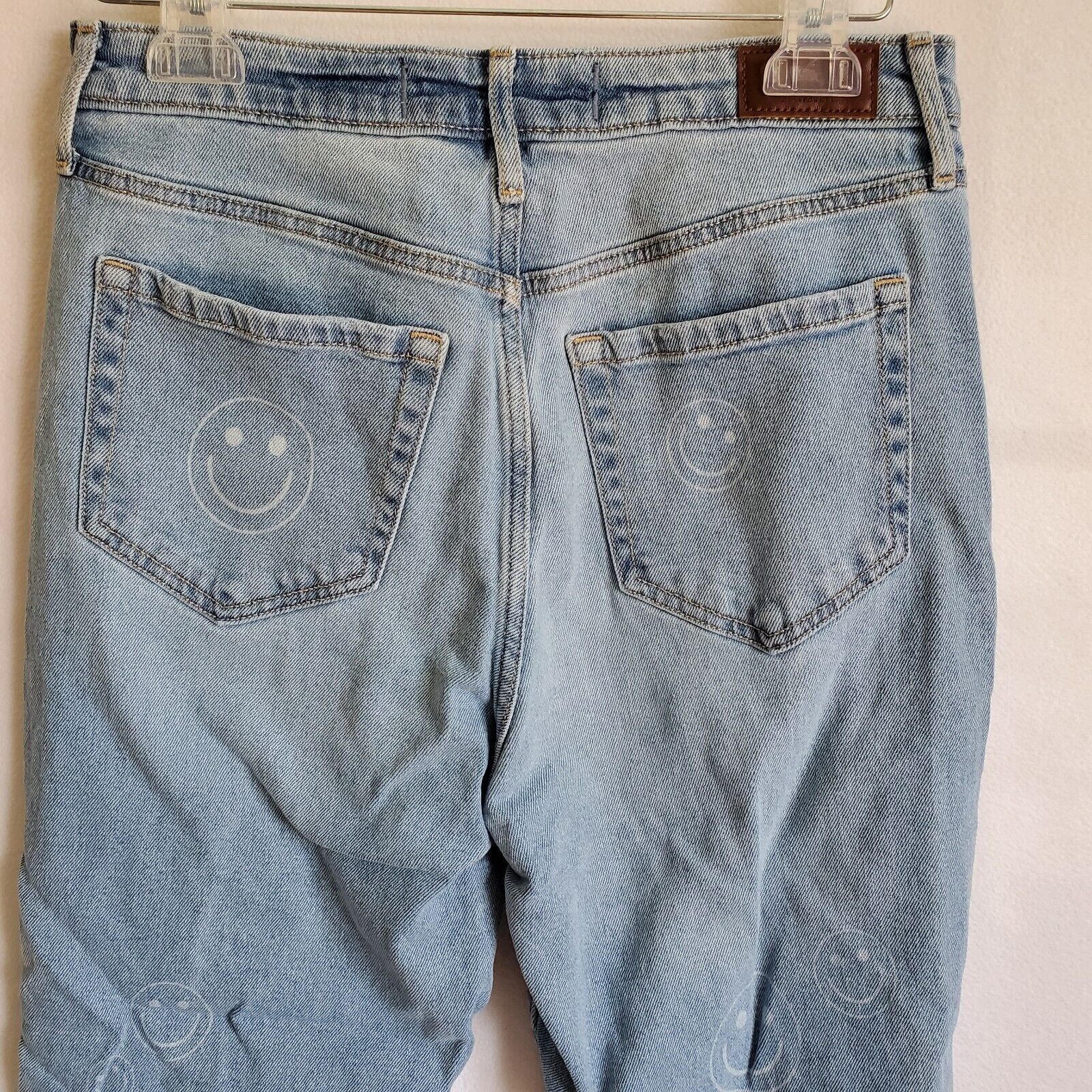 Hollister Hollister Face Distressed Ultra High Rise Mom Blue Jeans Size 29" - 12 Thumbnail