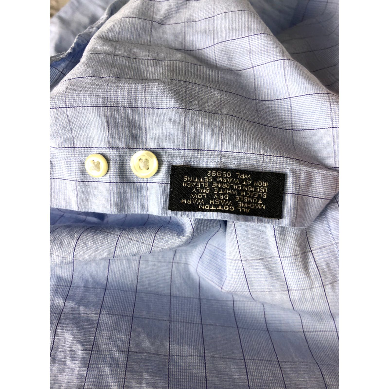 Jos. A. Bank Jos. A. Bank Shirt 16.5 34 Mens Blue Long Sleeve Button-Up Spread Collar Shirt Size US XL / EU 56 / 4 - 7 Thumbnail