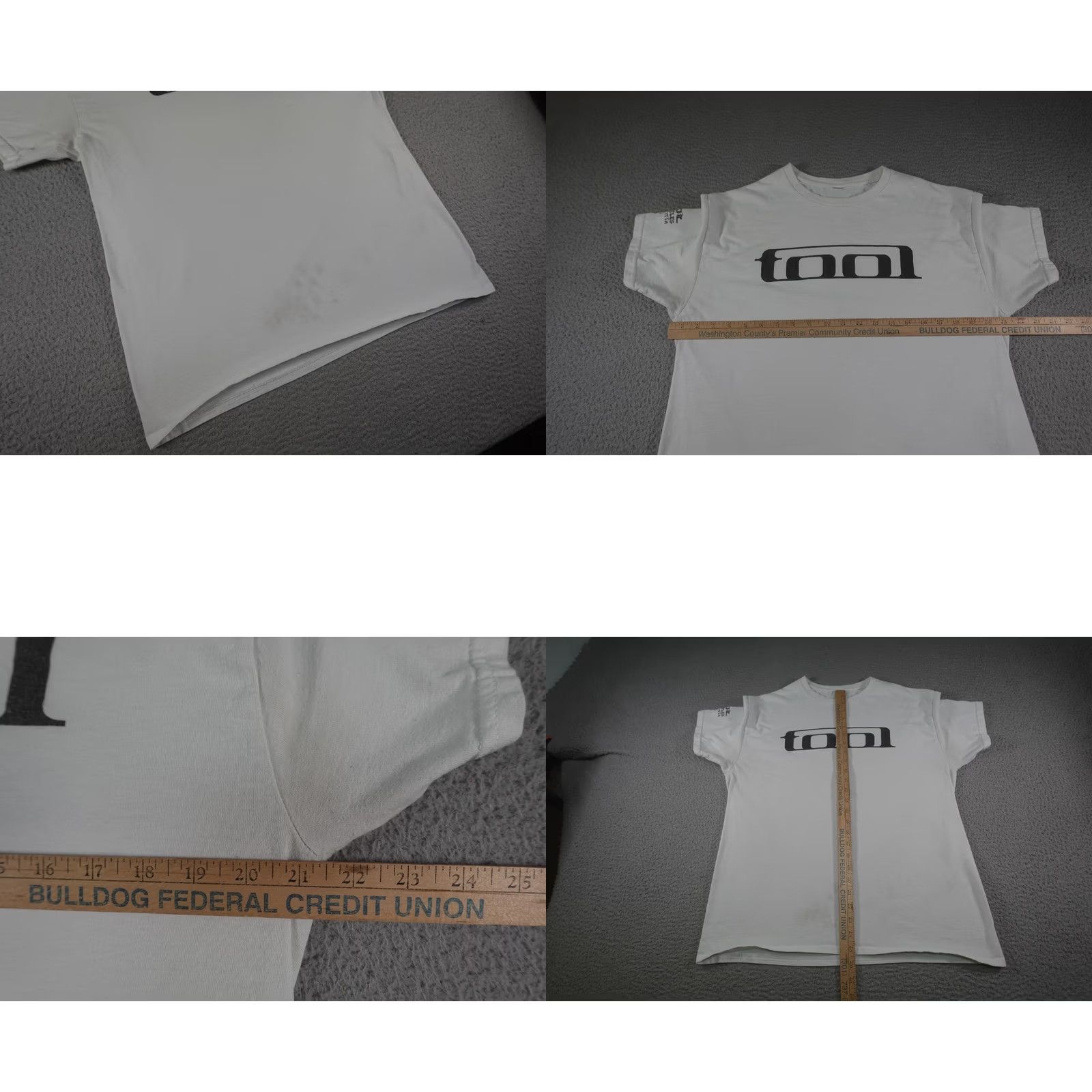 Doublet Tool Tour Shirt Mens Large White Graphic Print Double Sided Opiate Vintage 2009 Los Angeles CA Wrench Logo Bands Mens Shirt Size US L / EU 52-54 / 3 - 8 Thumbnail