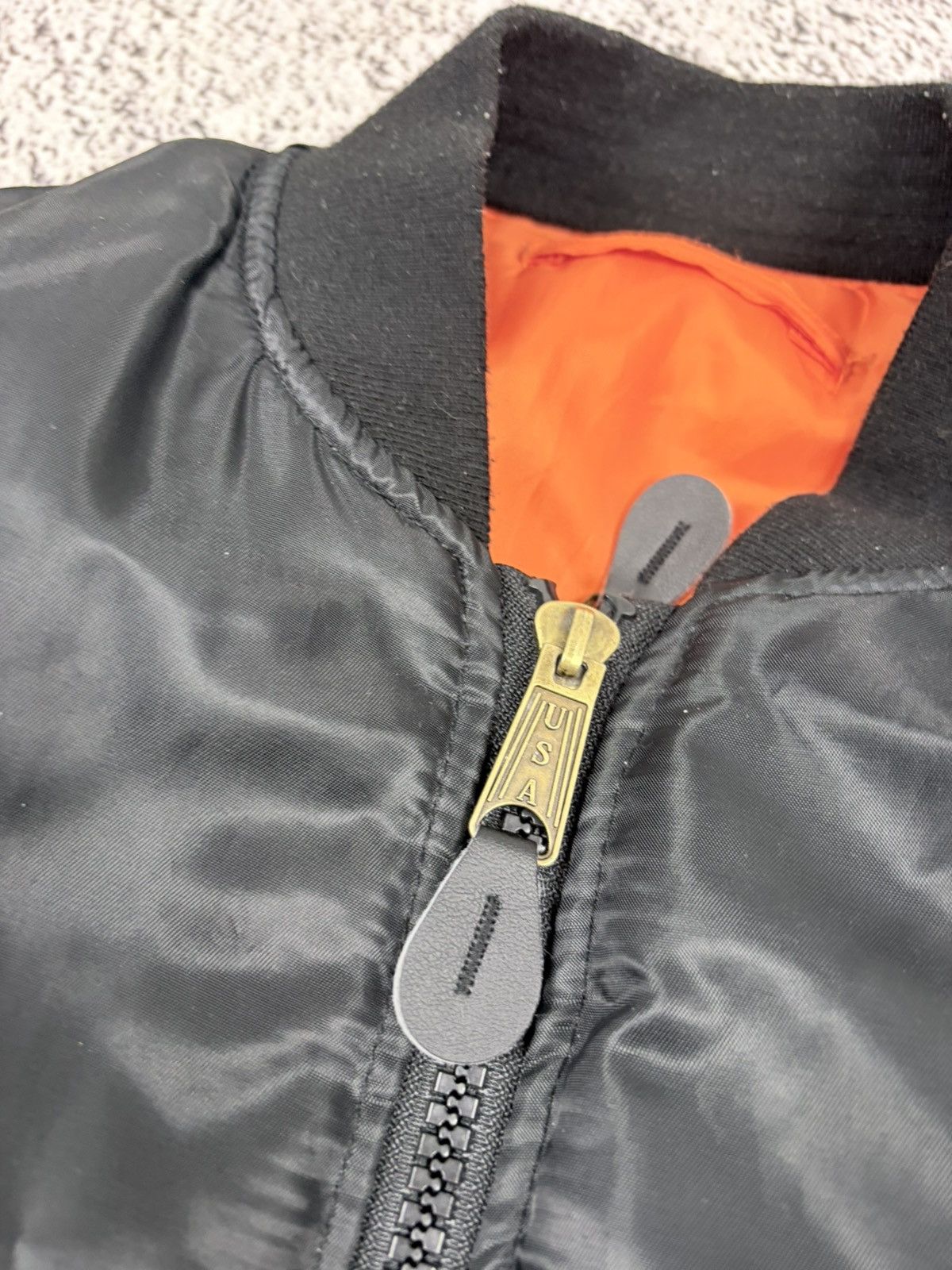 Japanese Brand Mil-Tec US MA1 Flight Bomber Jacket Black Orange S Size US S / EU 44-46 / 1 - 5 Thumbnail