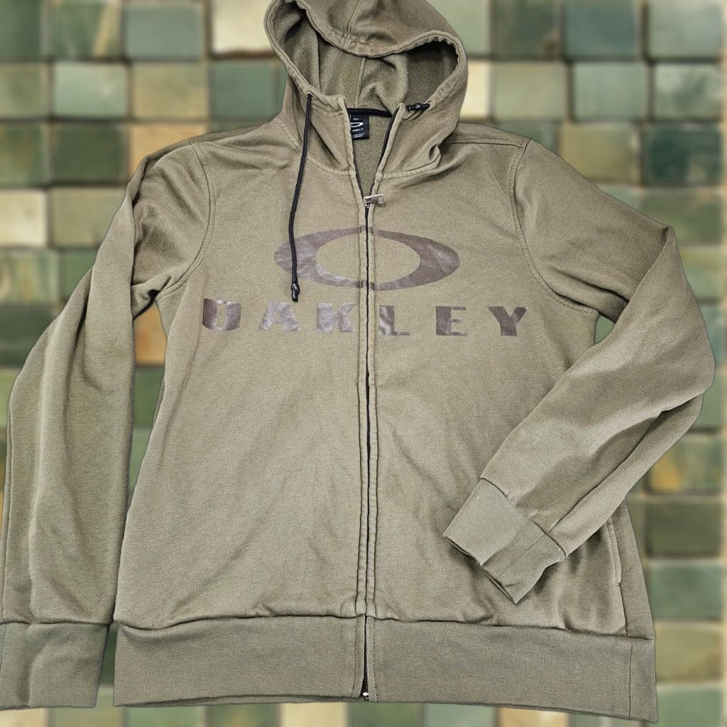 Oakley Oakley Hoodie Mens Large Olive Performance Fit Full Zip Knit Sweatshirt Size US L / EU 52-54 / 3 - 1 Thumbnail