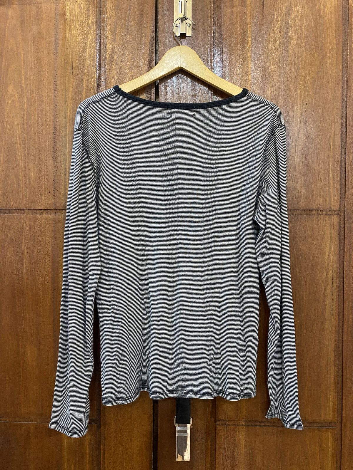 Yasuyuki Ishii Japanese Grageblue Striped Archived Kmrii Fuga Ncfm Size US L / EU 52-54 / 3 - 3 Thumbnail