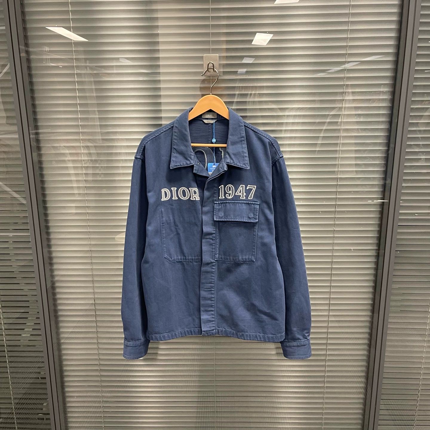 Dior Dior 1947 Embroidered Logo Denim Jacket Size 50 New Size US M / EU 48-50 / 2 - 1 Thumbnail