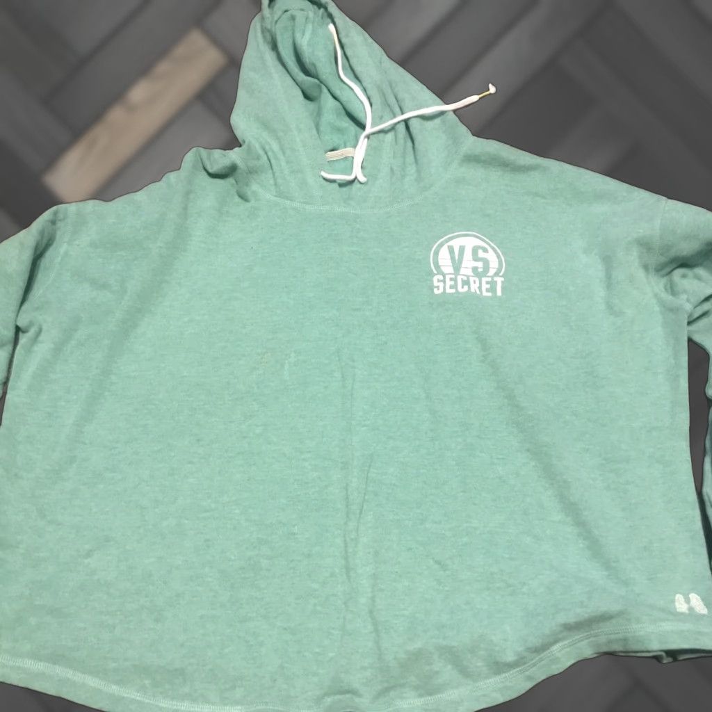 Victoria's Secret Victoria's Secret Hoodie Womens XL mint Green Long Sleeve Drawstring Cropped Size XL / US 12-14 / IT 48-50 - 1 Thumbnail