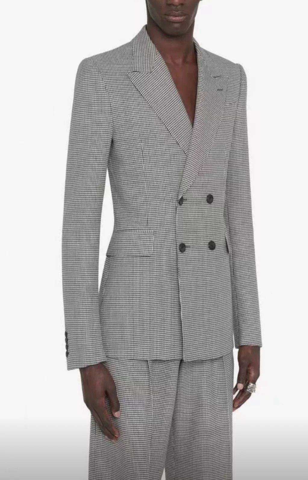 Alexander McQueen Alexander McQueen Houndstooth Double-Breasted Suit Size US S / EU 44-46 / 1 - 1 Thumbnail