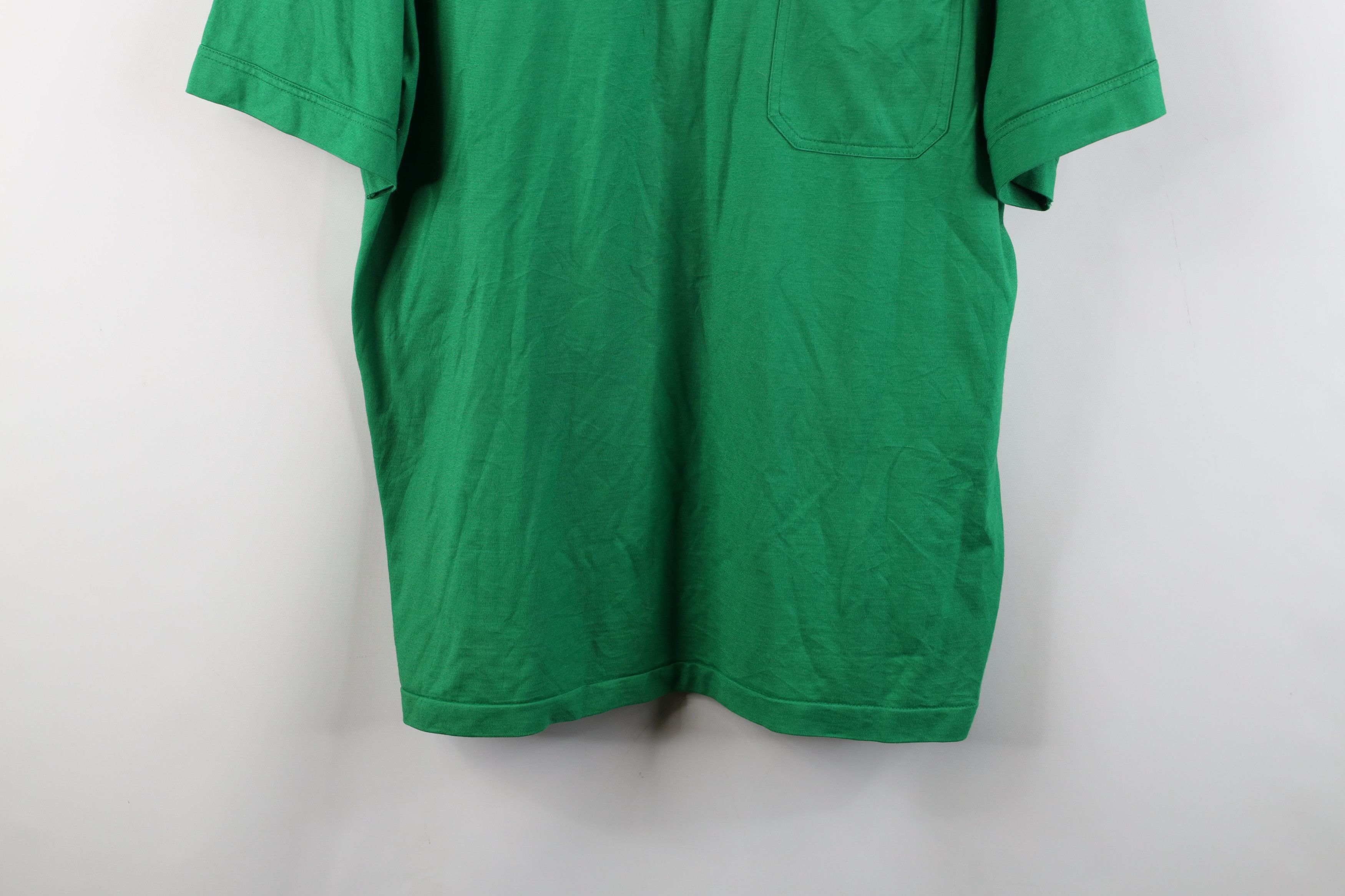Vintage Vintage 70s Streetwear Knit Collared Golf Polo Shirt Green Size US L / EU 52-54 / 3 - 3 Thumbnail
