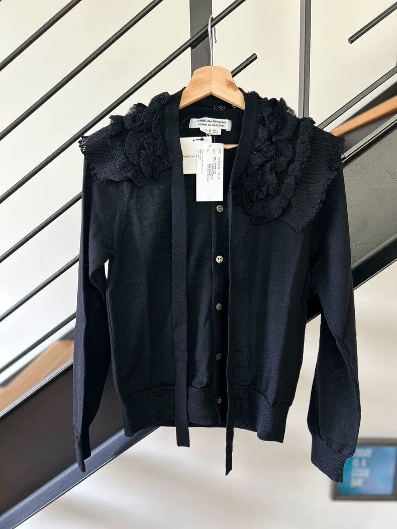 Comme des Garcons Comme Des Garcons Wool bow lace cardigan Size S / US 4 / IT 40 - 5 Thumbnail