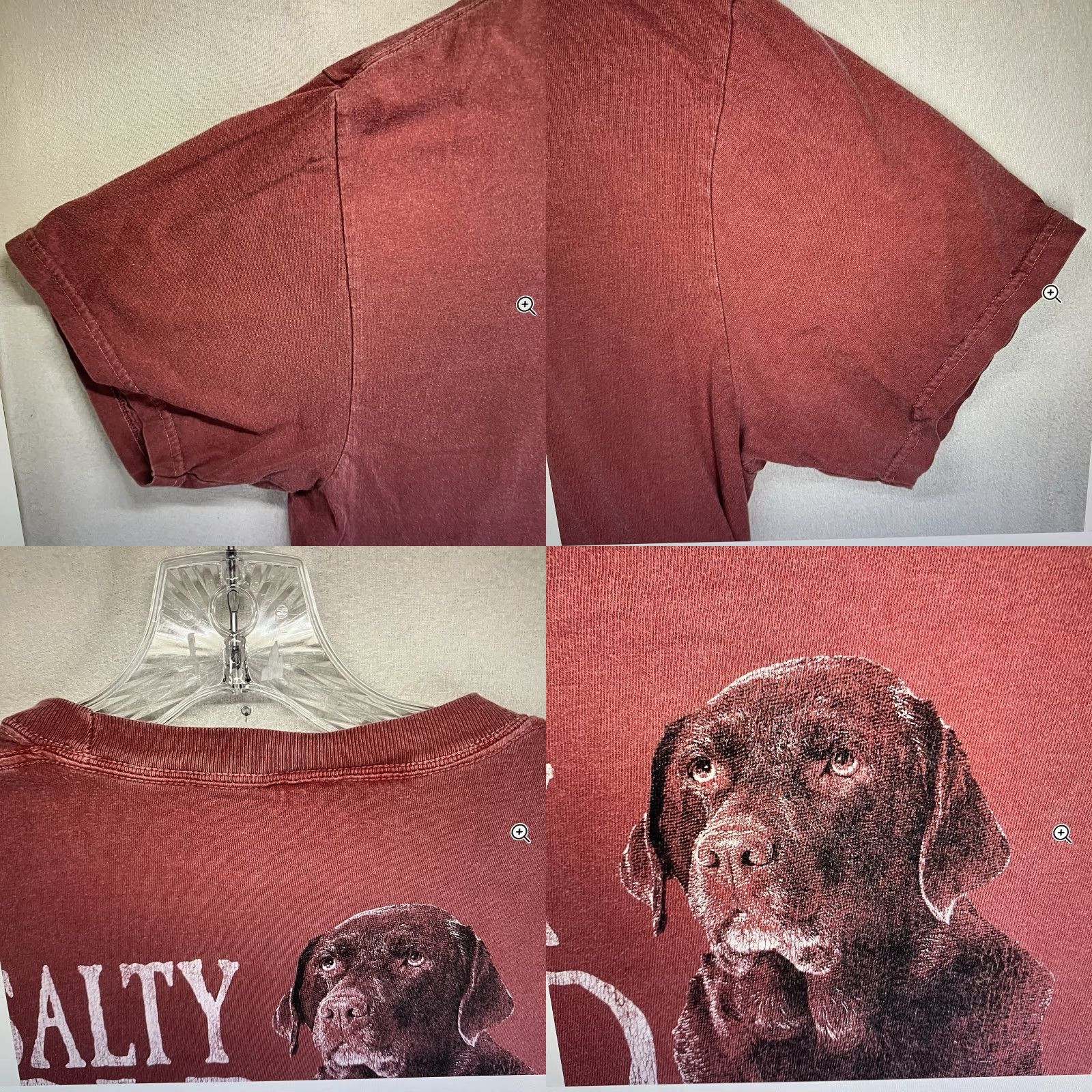 Vintage Vintage Salty Old Dog Perkins Cove T-Shirt Men 2XL Crew Neck Graphic Print Red Cotton Nautical Retro Size US XXL / EU 58 / 5 - 8 Thumbnail