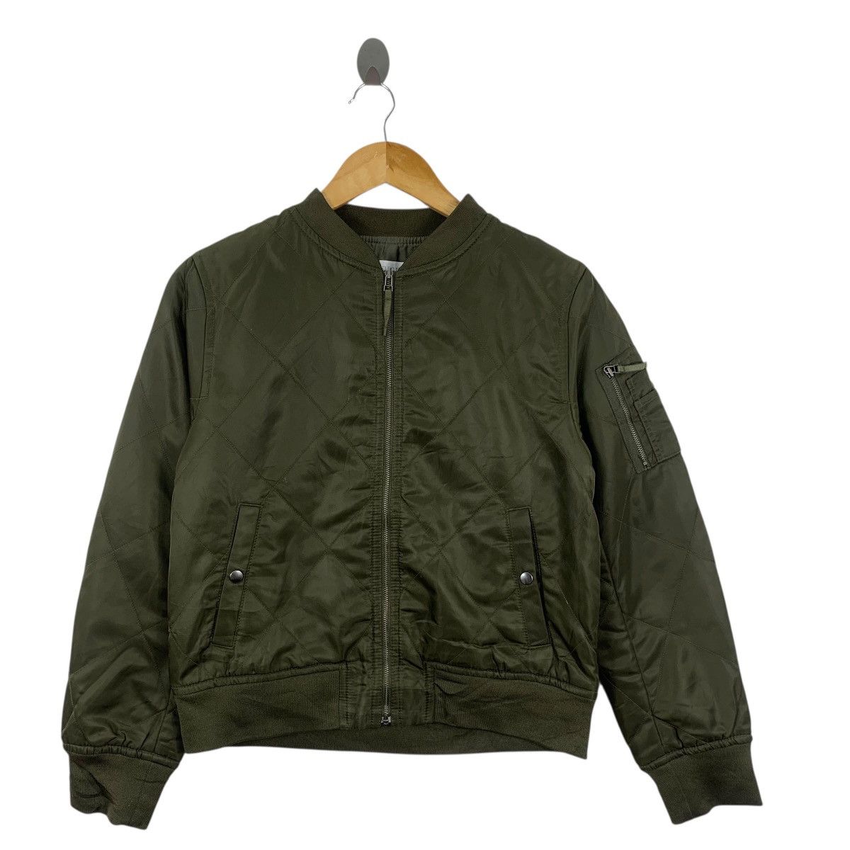 Vintage Vintage PLST JAPAN MA-1 Flight Bomber Quilted Jacket Outdoor Size L / US 10 / IT 46 - 3 Thumbnail