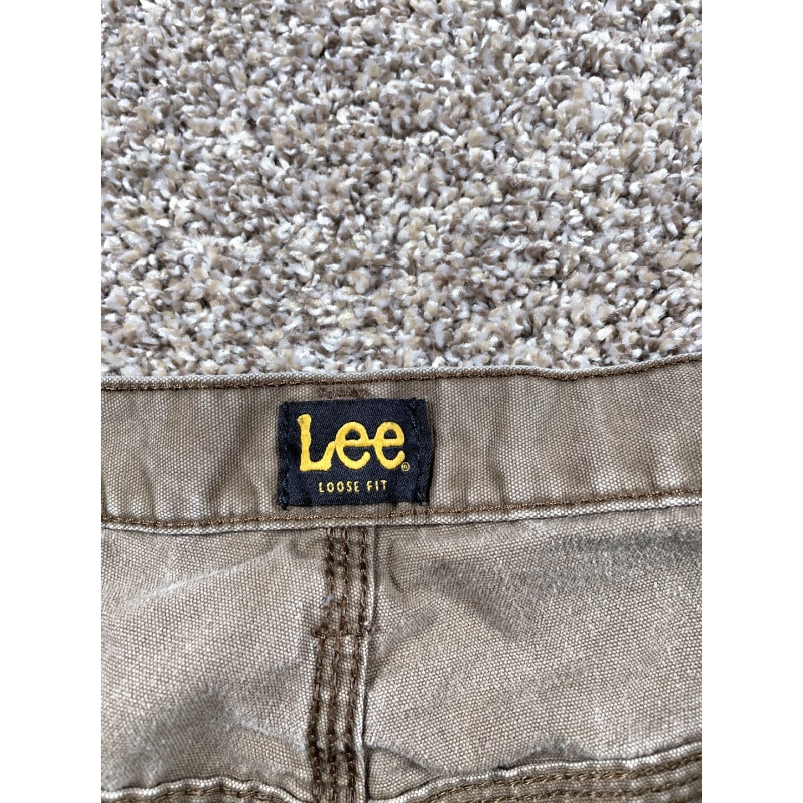Lee VINTAGE Lee Canvas Carpenter Pants Mens 38 x 30 Brown Workwear Grunge Y2K Pants Size US 38 / EU 54 - 3 Thumbnail