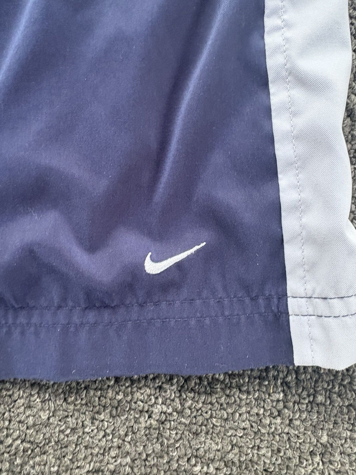 Nike Vintage Baggy Nike Navy Double Layer Trackpants Size Large Size US 32 / EU 48 - 2 Thumbnail