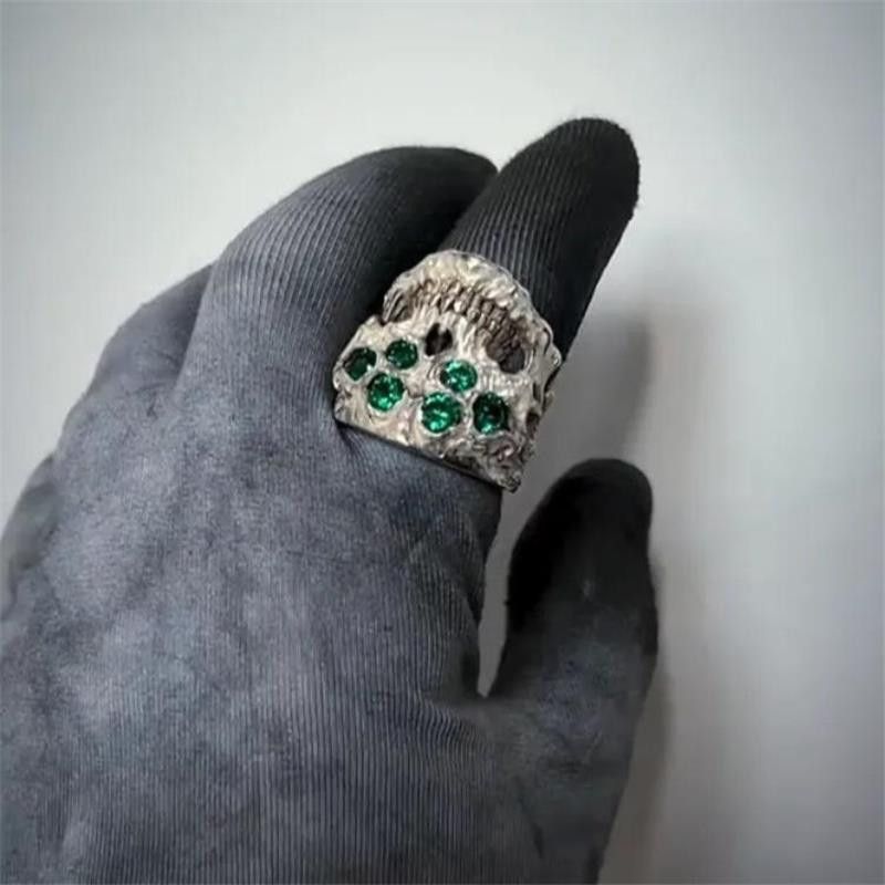 Jewelry Skull Vibe Jewelry Rings Open Size Chrome Ring (Size 7-13) Size ONE SIZE - 5 Thumbnail