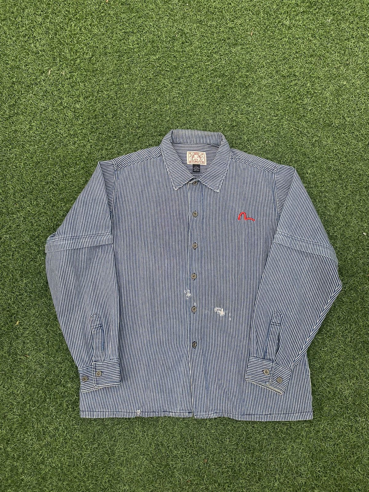 Evisu EVISU JAPAN HICKORY JACKET DISTRESSED Size US L / EU 52-54 / 3 - 1 Thumbnail