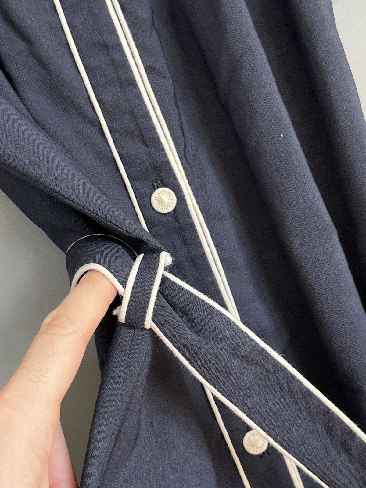 Other Martin Grant Vintage Style PinUp Long Navy Blue Dress Size XS / US 0-2 / IT 36-38 - 6 Thumbnail