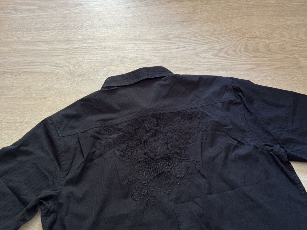 Billabong Vintage 00’s Billabong y2k Skateboarding Black Baggy Shirt Size US XL / EU 56 / 4 - 5 Thumbnail