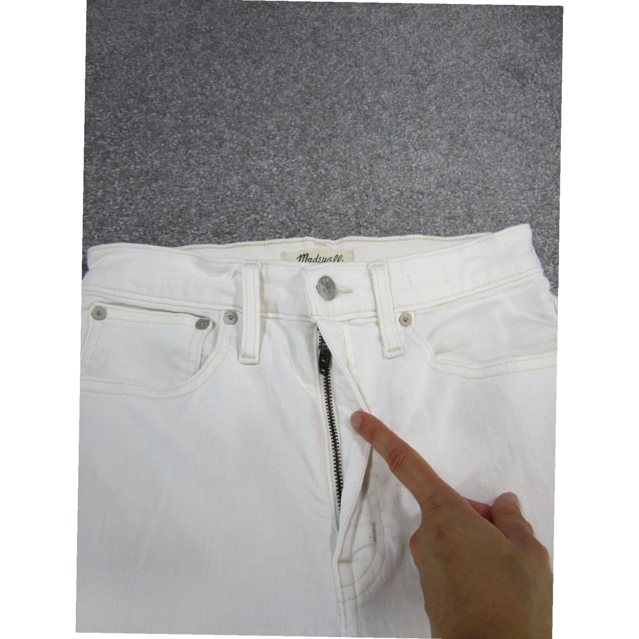 Madewell Womens Madewell Classic Straight 27 White High Rise Jeans Size 27" / US 4 / IT 40 - 5 Thumbnail