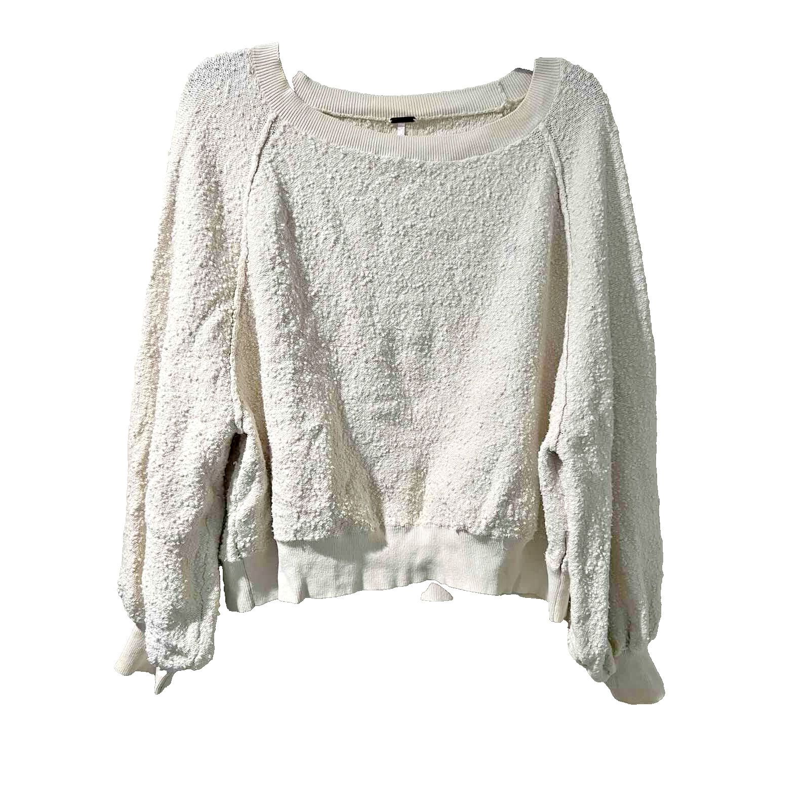 Free People Free People Women Sweater Cream Petite Small A000390 Size S / US 4 / IT 40 - 2 Thumbnail