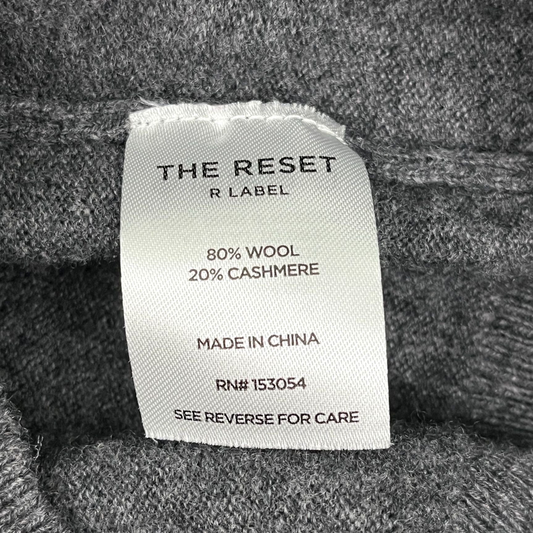 J.Crew Womens Sweater The Reset R Label Gray Ribbed Cashmere Wool Quiet Luxury Prep S Size L / US 10 / IT 46 - 3 Thumbnail