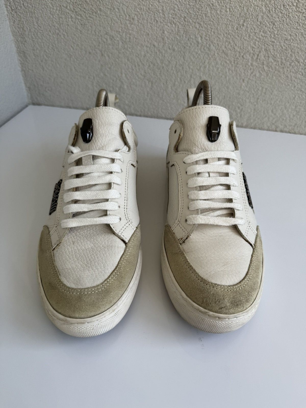Cavalli Class Cavalli Class Leather Sneakers White Suede Low Top Size US 9 / EU 42 - 5 Thumbnail