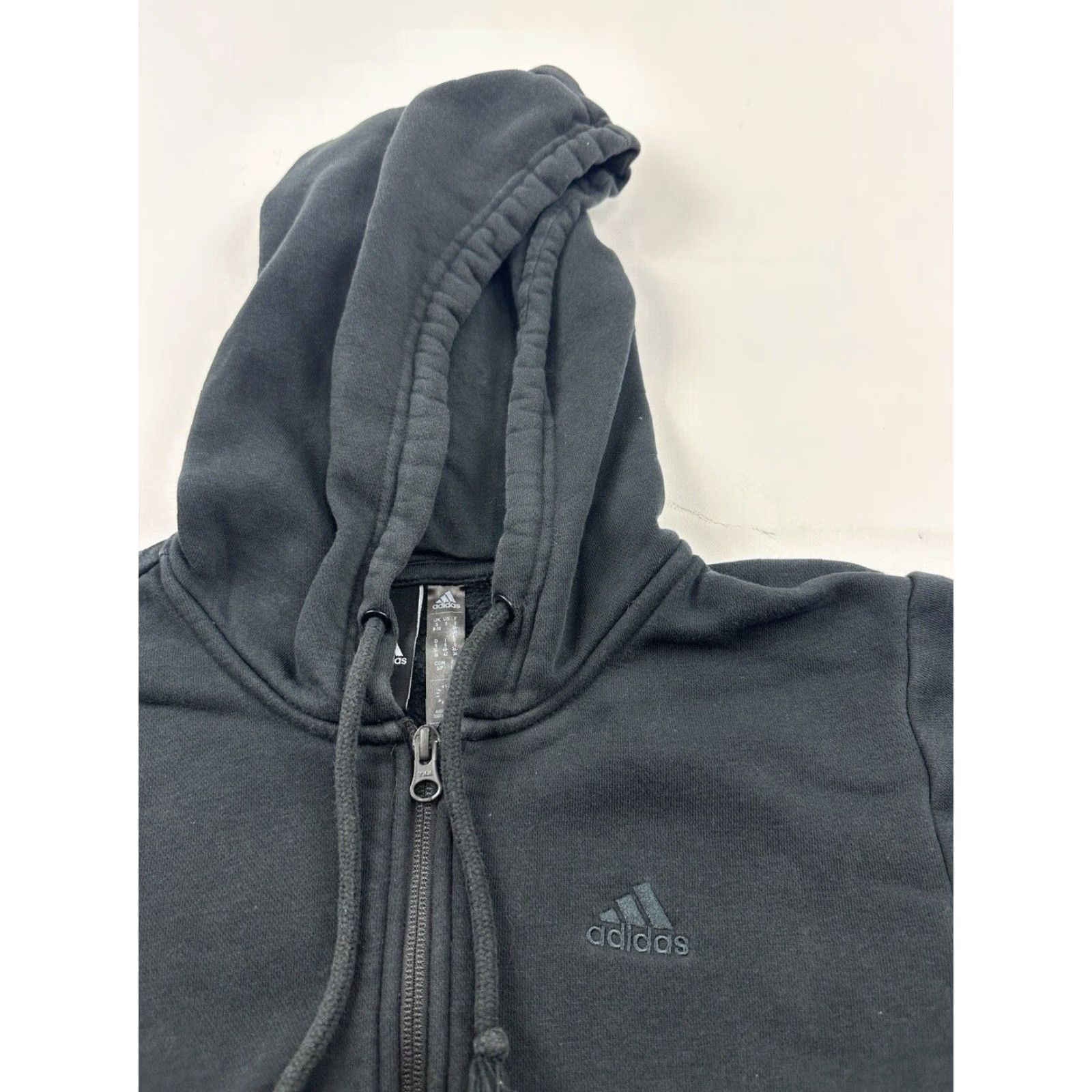 Adidas ADIDAS Hoodie Womens Small Black Full Zip Activewear Sweatshirt Size S / US 4 / IT 40 - 3 Thumbnail
