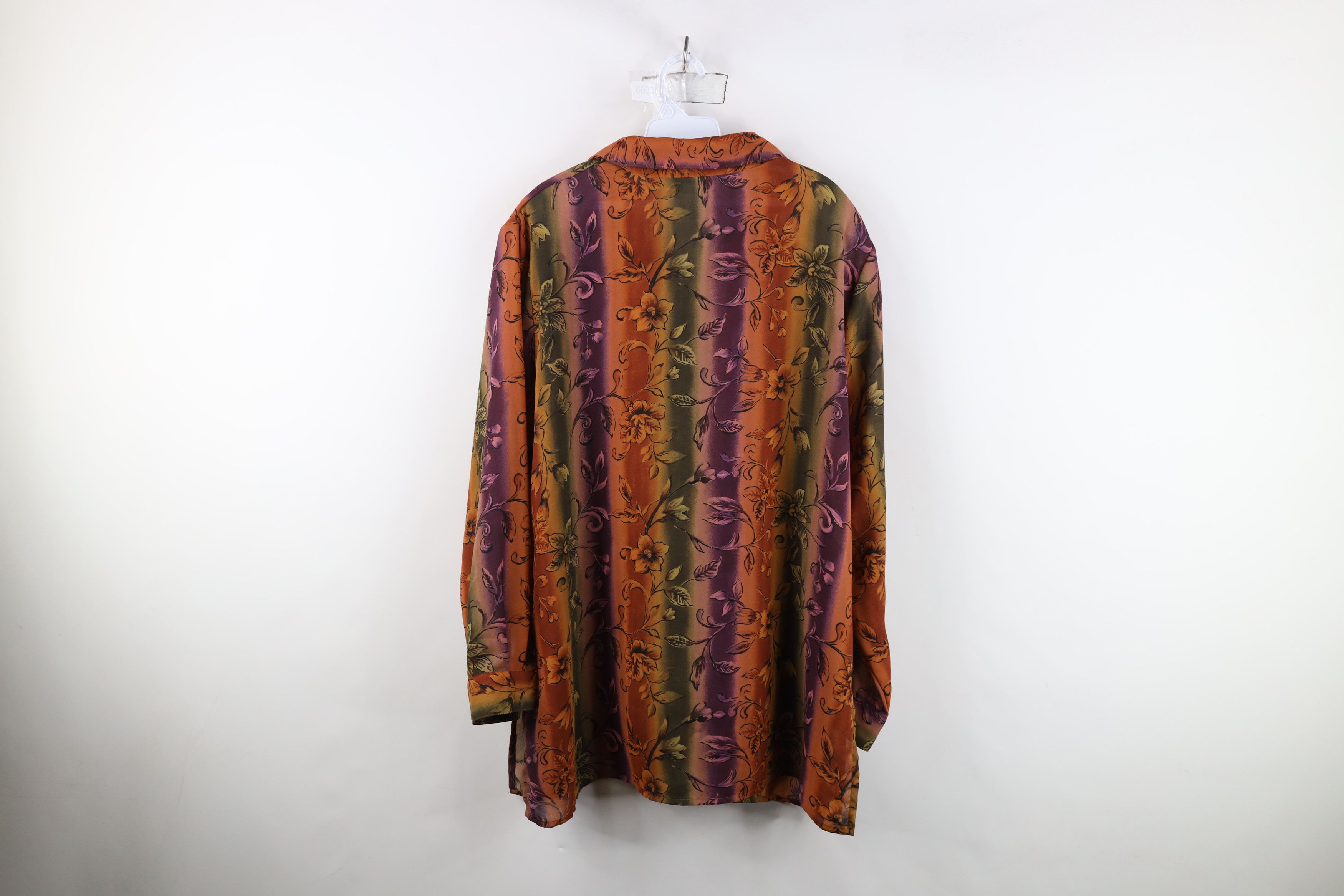 Vintage Vintage 90s Streetwear Flower Knit Collared Button Shirt Size XL / US 12-14 / IT 48-50 - 8 Thumbnail