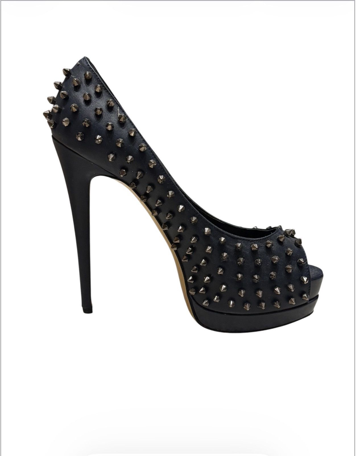 Philipp Plein Philipp Plein Studded Platform Heels – Black – New Size US 9 / IT 39 - 3 Thumbnail