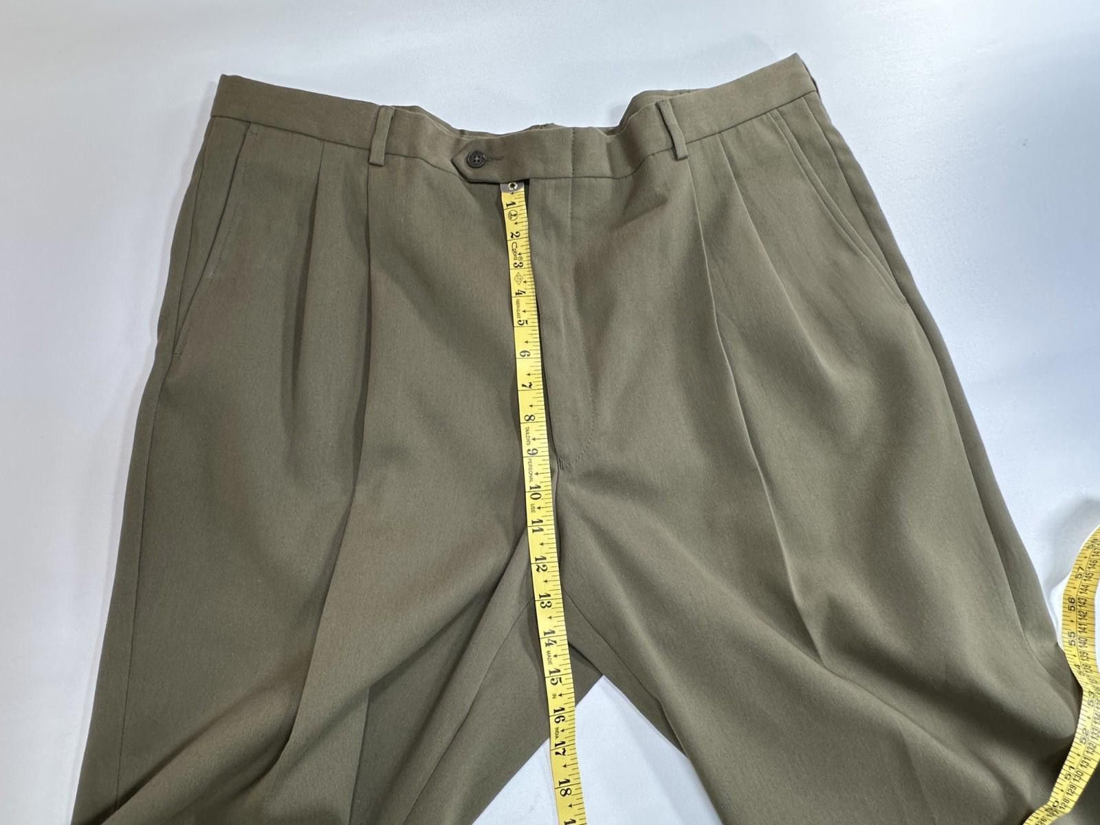 Other Palm Beach Uncuffed Straight Leg Dress Pants Green Men 42/37 Size US 42 / EU 58 - 4 Thumbnail