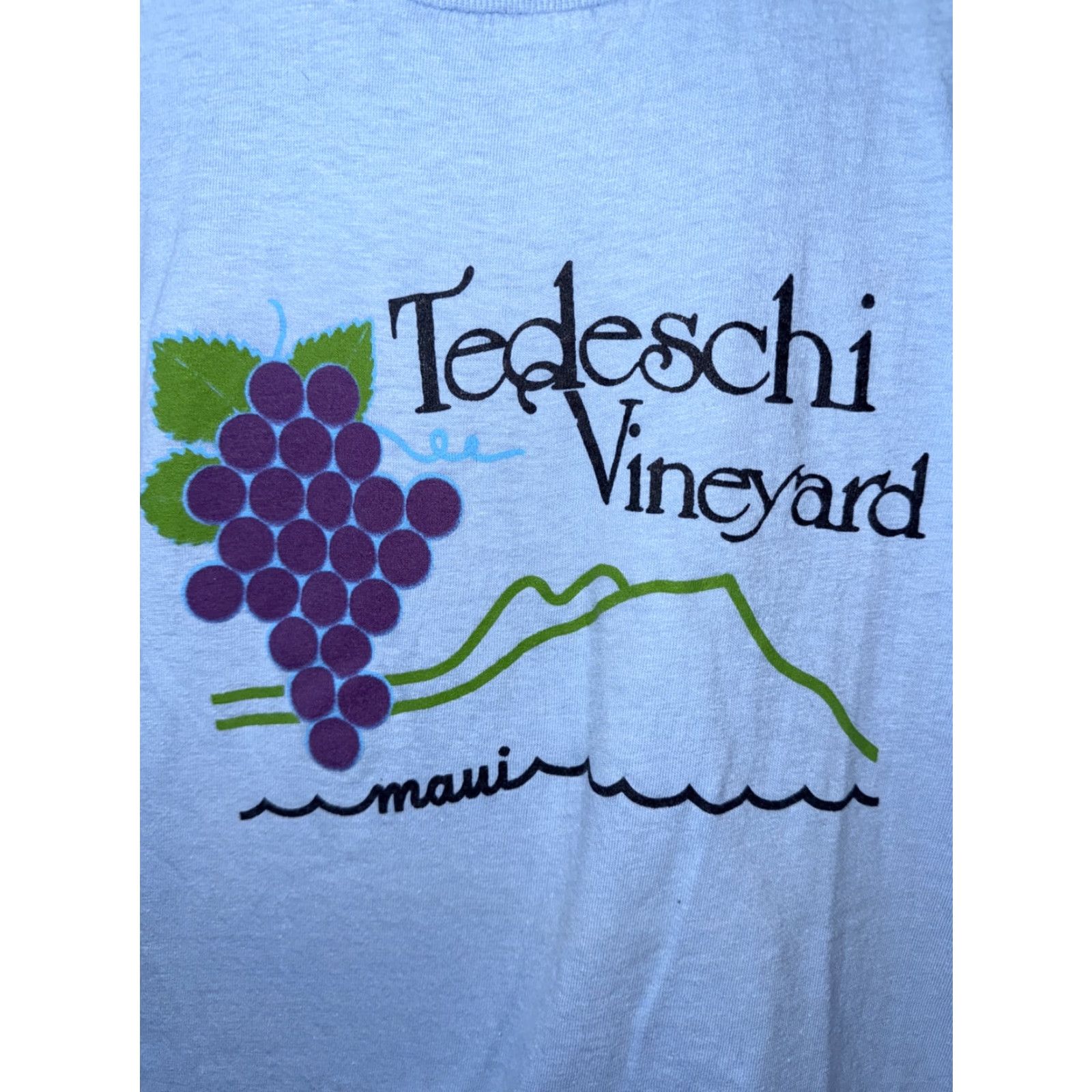 Doublet VINTAGE Stedman T-Shirt Mens L USA Blue Double-Sided VTG TEDESCHI VINEYARDS Maui Size US L / EU 52-54 / 3 - 2 Thumbnail
