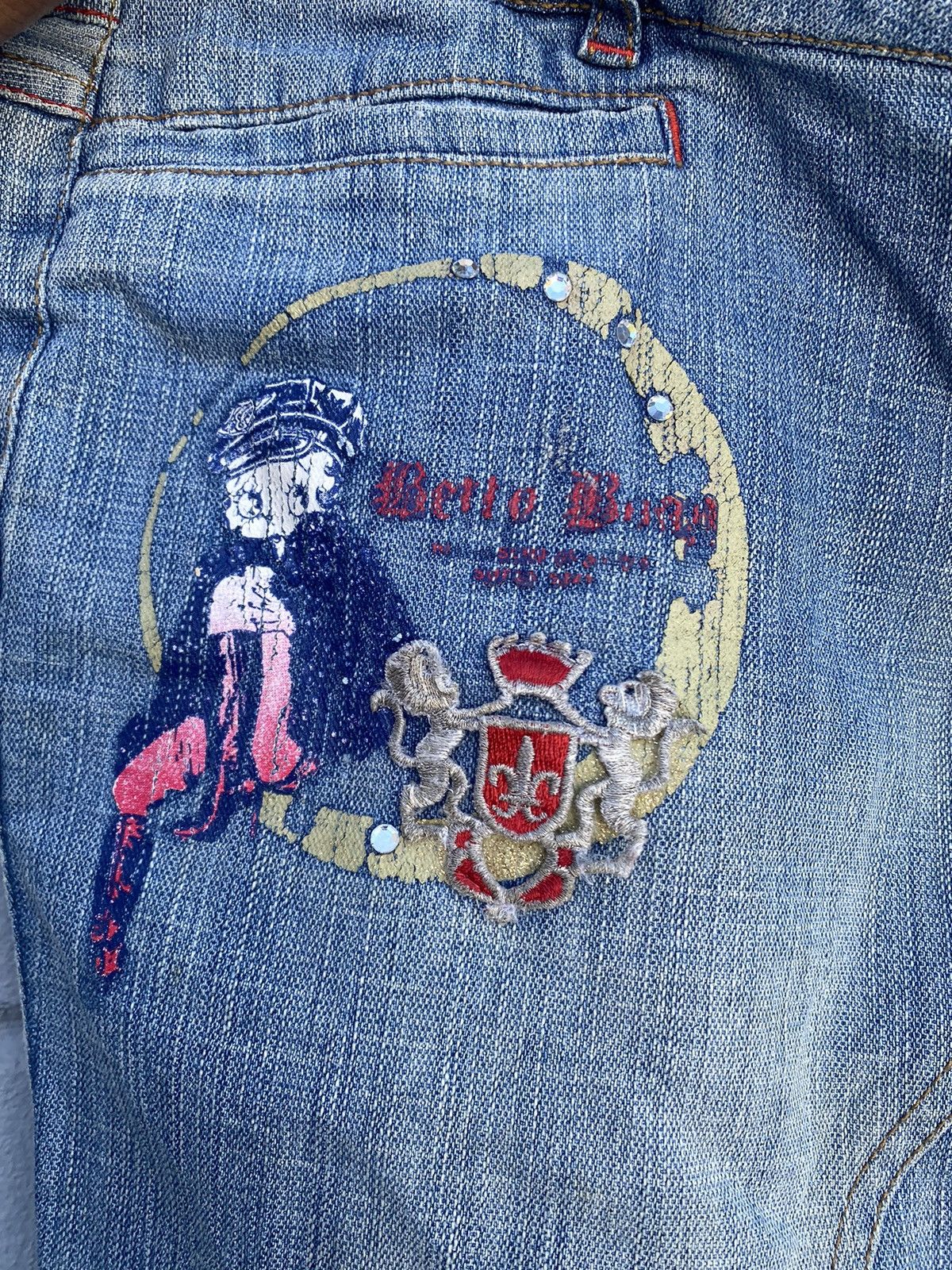 Vintage vintage Jeans Betty boop Denim Size 32" / US 10 / IT 46 - 4 Thumbnail